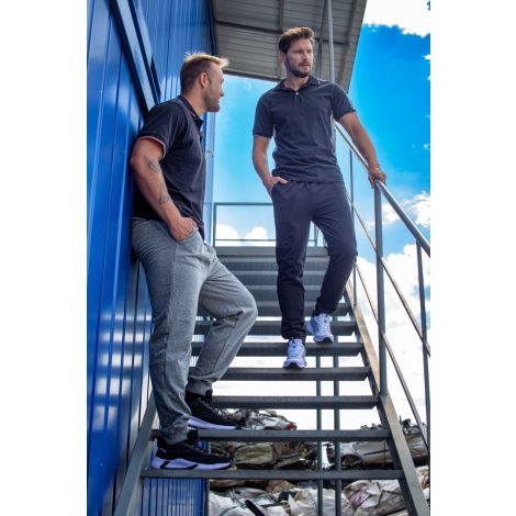 Koszulka polo męska bawełniana Ring Spun czarno-szara Lahti Pro L40318 - 5